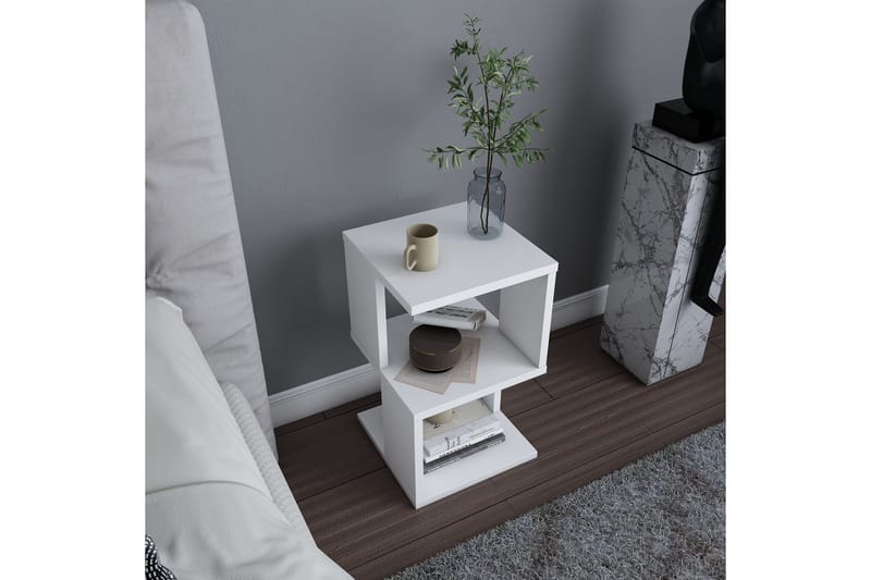 Rinorea Sängbord 29,6x49,4 cm - Vit - Sängbord & nattduksbord