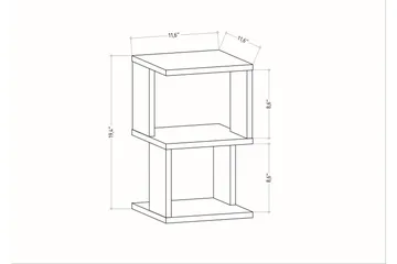 Rinorea Sängbord 29,6x49,4 cm - Vit - Möbler - Bord & matgrupper - Avlastningsbord - Sängbord & nattduksbord