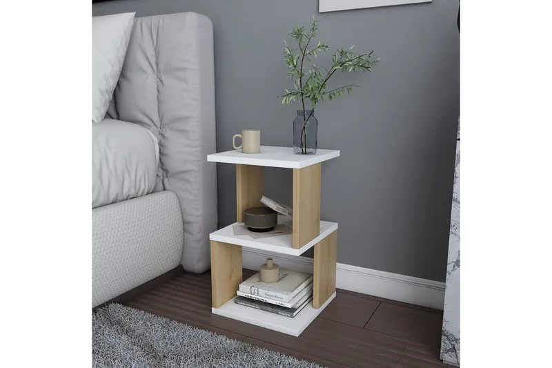 Rinorea Sängbord 29,6x49,4 cm - Vit - Möbler - Bord & matgrupper - Avlastningsbord - Sängbord & nattduksbord