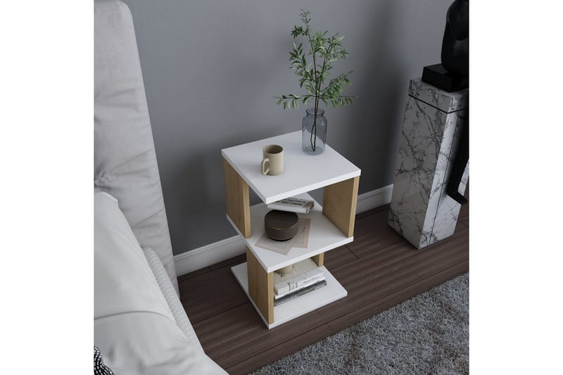 Rinorea Sängbord 29,6x49,4 cm - Vit - Möbler - Bord & matgrupper - Avlastningsbord - Sängbord & nattduksbord