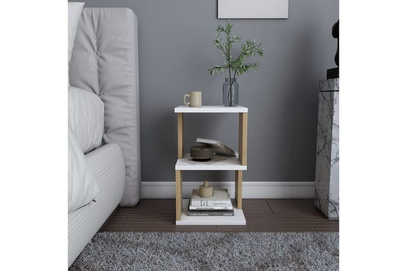 Rinorea Sängbord 29,6x49,4 cm - Vit - Möbler - Bord & matgrupper - Avlastningsbord - Sängbord & nattduksbord