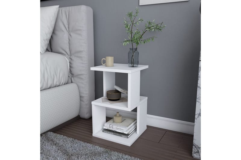 Rinorea Sängbord 29,6x49,4 cm - Vit - Möbler - Bord & matgrupper - Avlastningsbord - Sängbord & nattduksbord