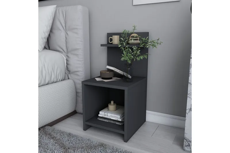 Rinorea Sängbord 35,6x72 cm - Antracit - Möbler - Bord & matgrupper - Avlastningsbord - Sängbord & nattduksbord
