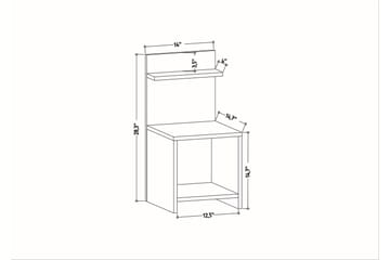 Rinorea Sängbord 35,6x72 cm - Brun - Möbler - Bord & matgrupper - Avlastningsbord - Sängbord & nattduksbord