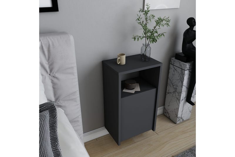 Rinorea Sängbord 36x61,4 cm - Antracit - Möbler - Bord & matgrupper - Avlastningsbord - Sängbord & nattduksbord