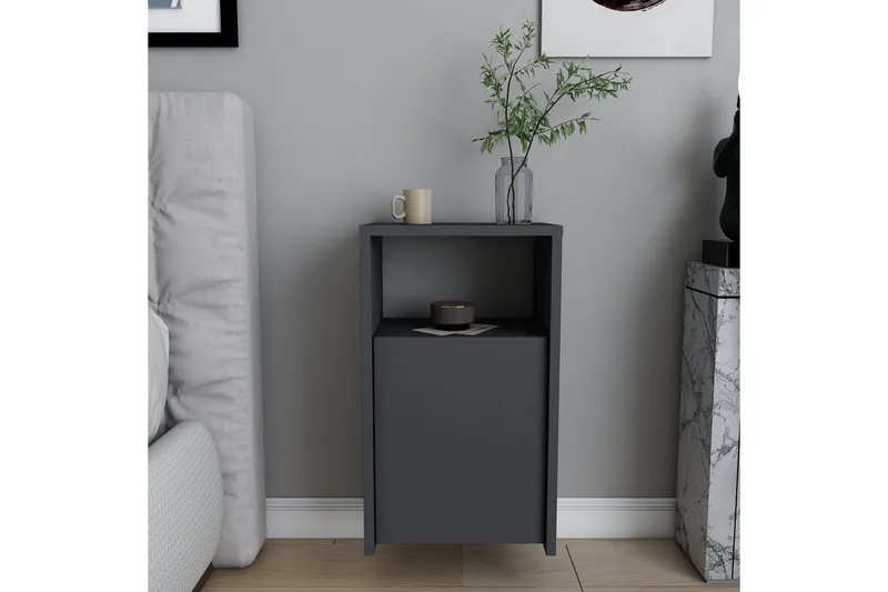 Rinorea Sängbord 36x61,4 cm - Antracit - Möbler - Bord & matgrupper - Avlastningsbord - Sängbord & nattduksbord