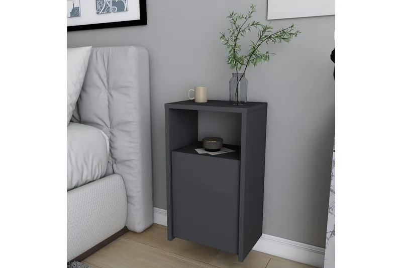 Rinorea Sängbord 36x61,4 cm - Antracit - Möbler - Bord & matgrupper - Avlastningsbord - Sängbord & nattduksbord