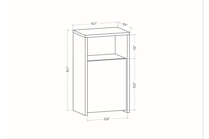 Rinorea Sängbord 36x61,4 cm - Brun - Möbler - Bord & matgrupper - Avlastningsbord - Sängbord & nattduksbord