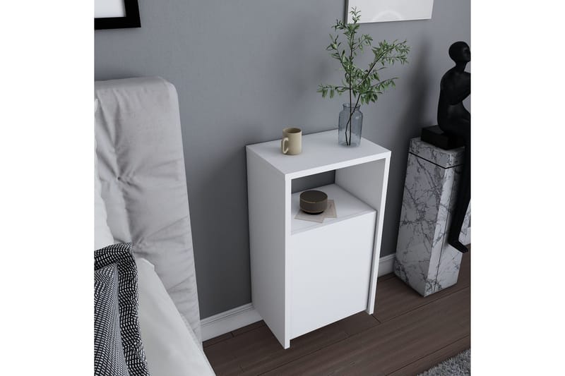 Rinorea Sängbord 36x61,4 cm - Vit - Möbler - Bord & matgrupper - Avlastningsbord - Sängbord & nattduksbord
