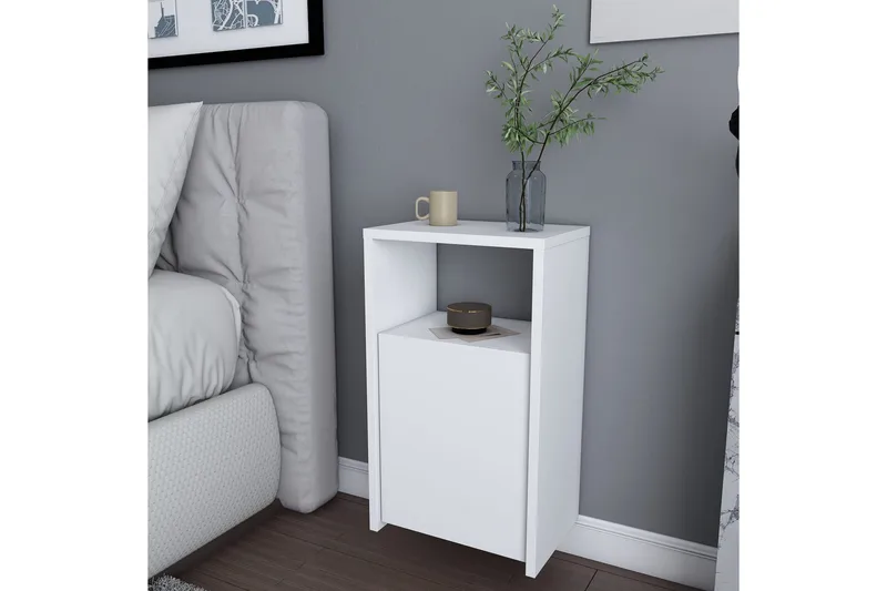 Rinorea Sängbord 36x61,4 cm - Vit - Möbler - Bord & matgrupper - Avlastningsbord - Sängbord & nattduksbord