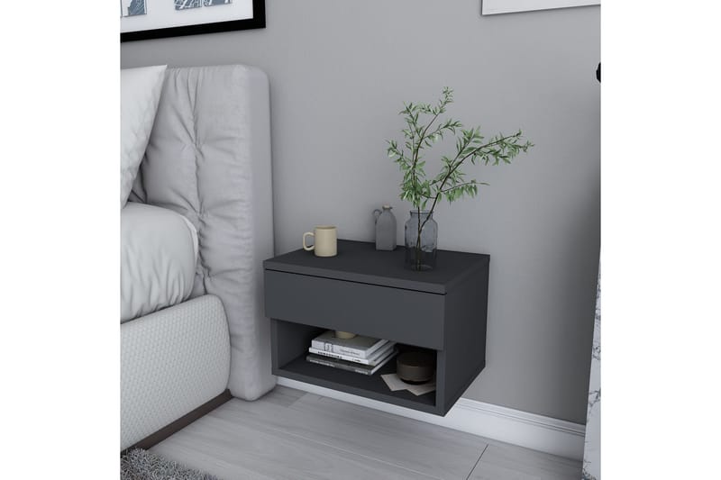 Rinorea Sängbord 44,6x31,9 cm - Antracit - Möbler - Bord & matgrupper - Avlastningsbord - Sängbord & nattduksbord