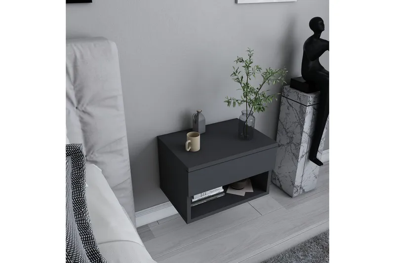 Rinorea Sängbord 44,6x31,9 cm - Antracit - Möbler - Bord & matgrupper - Avlastningsbord - Sängbord & nattduksbord