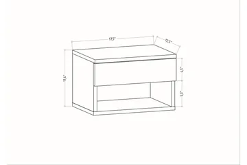 Rinorea Sängbord 44,6x31,9 cm - Brun - Möbler - Bord & matgrupper - Avlastningsbord - Sängbord & nattduksbord