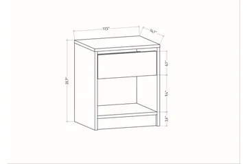 Rinorea Sängbord 44,6x52,8 cm - Antracit - Möbler - Bord & matgrupper - Avlastningsbord - Sängbord & nattduksbord
