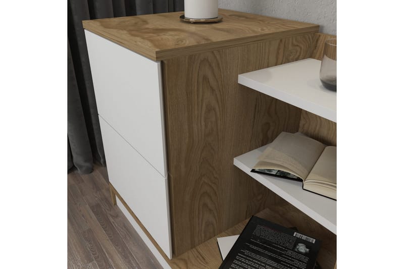 Rinorea Sängbord 72x60 cm - Vit - Möbler - Bord & matgrupper - Avlastningsbord - Sängbord & nattduksbord