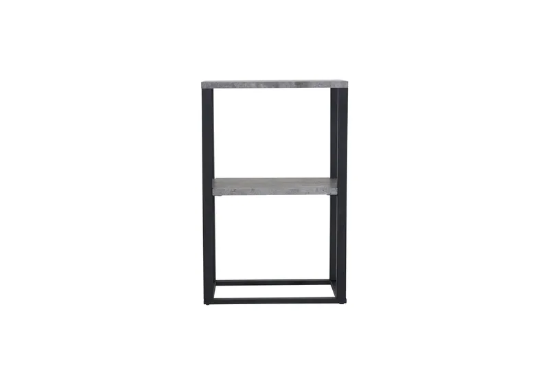 Rise Smalt Sängbord 45 cm med Förvaring i Trä med Metallstativ - Betonggrå - Möbler - Bord & matgrupper - Avlastningsbord - Sängbord & nattduksbord