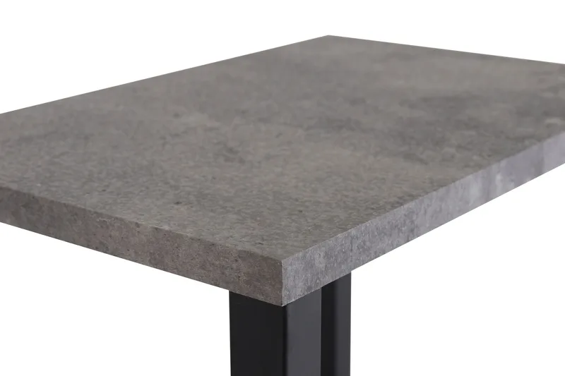 Rise Smalt Sängbord 45 cm med Förvaring i Trä med Metallstativ - Betonggrå - Möbler - Bord & matgrupper - Avlastningsbord - Sängbord & nattduksbord