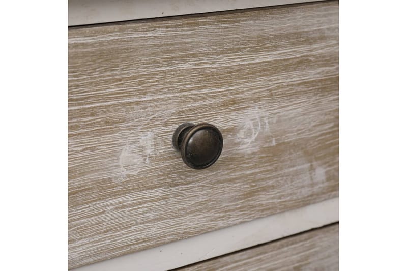 Sängbord 2 st 35x30x50 cm paulownia - Vit - Möbler - Bord & matgrupper - Avlastningsbord - Sängbord & nattduksbord