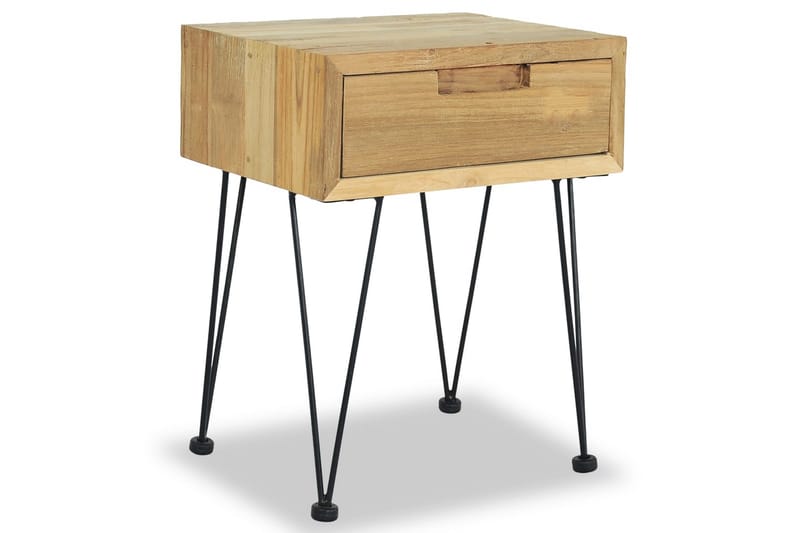 Sängbord 2 st 40x30x50 cm massiv teak - Brun - Möbler - Bord & matgrupper - Avlastningsbord - Sängbord & nattduksbord