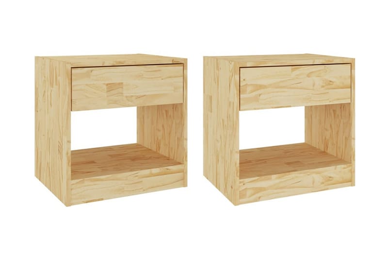 Sängbord 2 st 40x31x40 cm massiv furu - Brun - Möbler - Bord & matgrupper - Avlastningsbord - Sängbord & nattduksbord