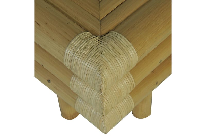 Sängbord 2 st 60x60x40 cm bambu naturlig - Brun - Sängbord & nattduksbord