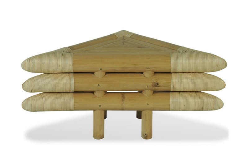 Sängbord 2 st 60x60x40 cm bambu naturlig - Brun - Sängbord & nattduksbord