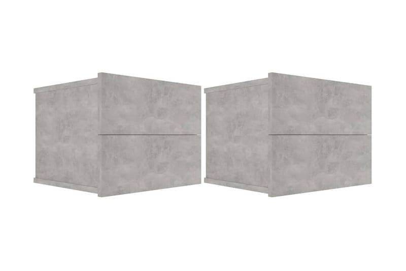 Sängbord 2 st betonggrå 40x30x30 cm spånskiva - Grå - Möbler - Bord & matgrupper - Avlastningsbord - Sängbord & nattduksbord