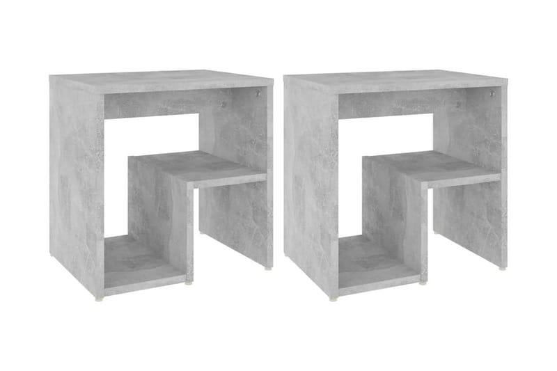 Sängbord 2 st betonggrå 40x30x40 cm spånskiva - Grå - Möbler - Bord & matgrupper - Avlastningsbord - Sängbord & nattduksbord