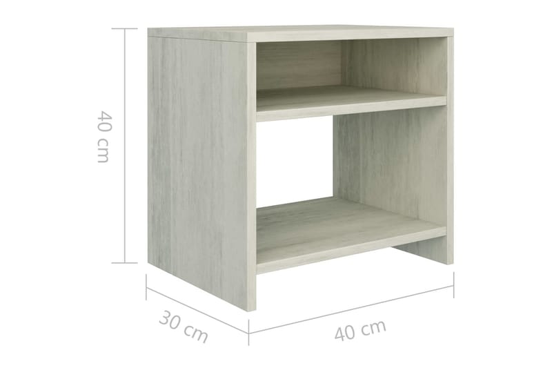 Sängbord 2 st betonggrå 40x30x40 cm spånskiva - Grå - Möbler - Bord & matgrupper - Avlastningsbord - Sängbord & nattduksbord