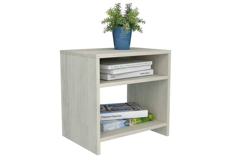 Sängbord 2 st betonggrå 40x30x40 cm spånskiva - Grå - Möbler - Bord & matgrupper - Avlastningsbord - Sängbord & nattduksbord