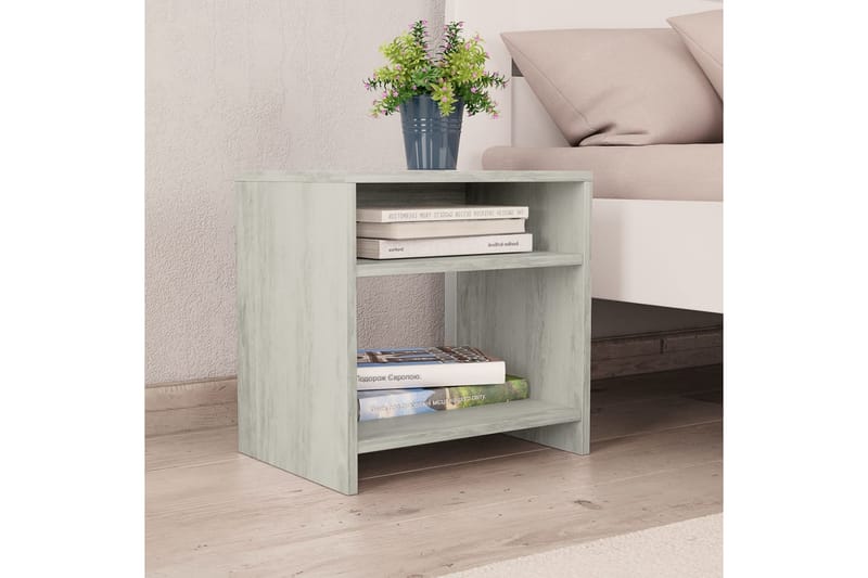 Sängbord 2 st betonggrå 40x30x40 cm spånskiva - Grå - Möbler - Bord & matgrupper - Avlastningsbord - Sängbord & nattduksbord
