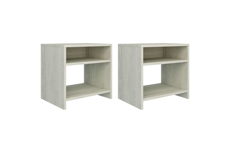 Sängbord 2 st betonggrå 40x30x40 cm spånskiva - Grå - Möbler - Bord & matgrupper - Avlastningsbord - Sängbord & nattduksbord