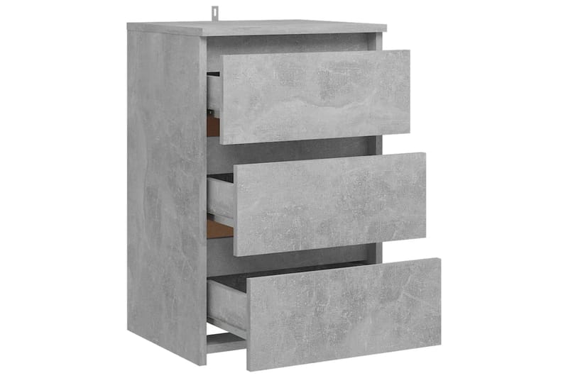 Sängbord 2 st betonggrå 40x35x62,5 cm spånskiva - Grå - Sängbord & nattduksbord