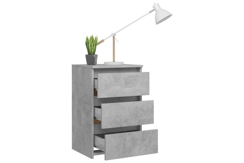 Sängbord 2 st betonggrå 40x35x62,5 cm spånskiva - Grå - Möbler - Bord & matgrupper - Avlastningsbord - Sängbord & nattduksbord