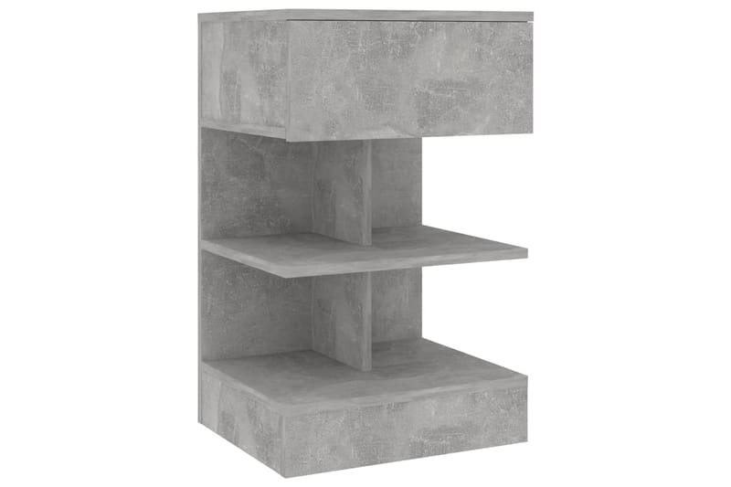 Sängbord 2 st betonggrå 40x35x65 cm - Grå - Sängbord & nattduksbord