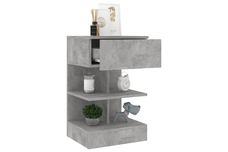 Sängbord 2 st betonggrå 40x35x65 cm - Grå - Möbler - Bord & matgrupper - Avlastningsbord - Sängbord & nattduksbord
