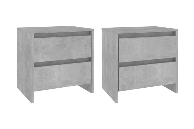 Sängbord 2 st betonggrå 45x34,5x44,5 cm spånskiva - Grå - Möbler - Bord & matgrupper - Avlastningsbord - Sängbord & nattduksbord