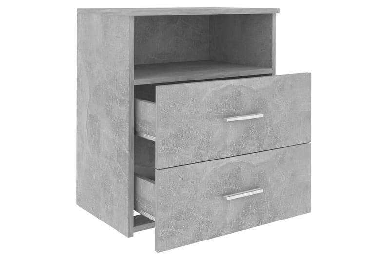 Sängbord 2 st betonggrå 50x32x60 cm - Grå - Möbler - Bord & matgrupper - Avlastningsbord - Sängbord & nattduksbord