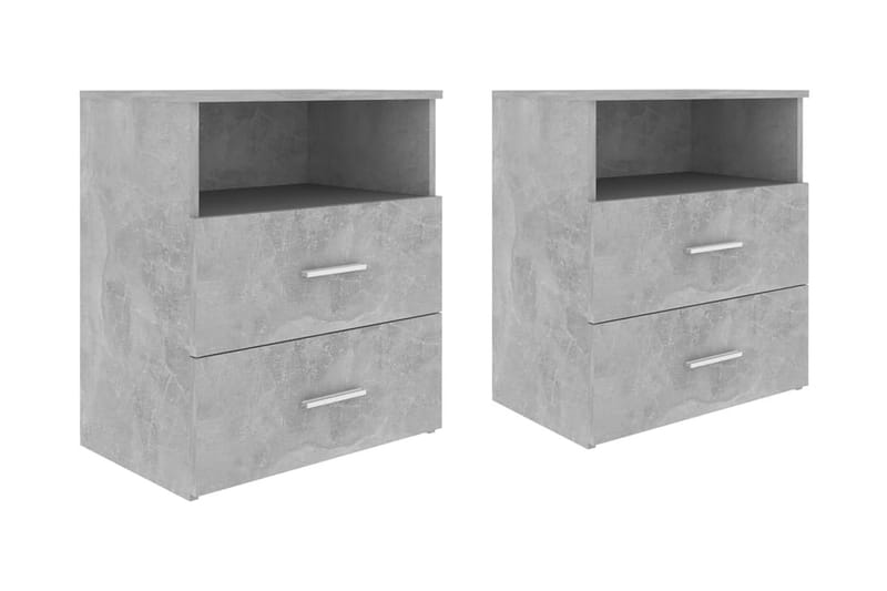 Sängbord 2 st betonggrå 50x32x60 cm - Grå - Möbler - Bord & matgrupper - Avlastningsbord - Sängbord & nattduksbord