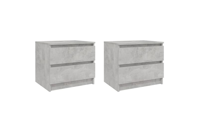 Sängbord 2 st betonggrå 50x39x43,5 cm spånskiva - Grå - Möbler - Bord & matgrupper - Avlastningsbord - Sängbord & nattduksbord