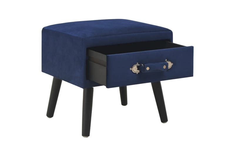 Sängbord 2 st blå 40x35x40 cm sammet - Blå - Sängbord & nattduksbord