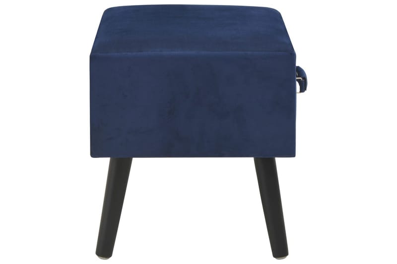 Sängbord 2 st blå 40x35x40 cm sammet - Blå - Möbler - Bord & matgrupper - Avlastningsbord - Sängbord & nattduksbord