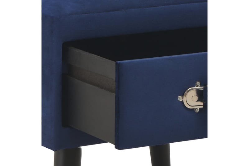 Sängbord 2 st blå 40x35x40 cm sammet - Blå - Sängbord & nattduksbord