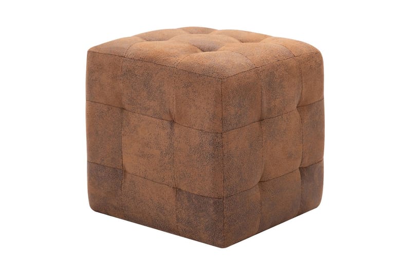 Sängbord 2 st brun 30x30x30 cm konstmocka - Brun - Möbler - Bord & matgrupper - Avlastningsbord - Sängbord & nattduksbord