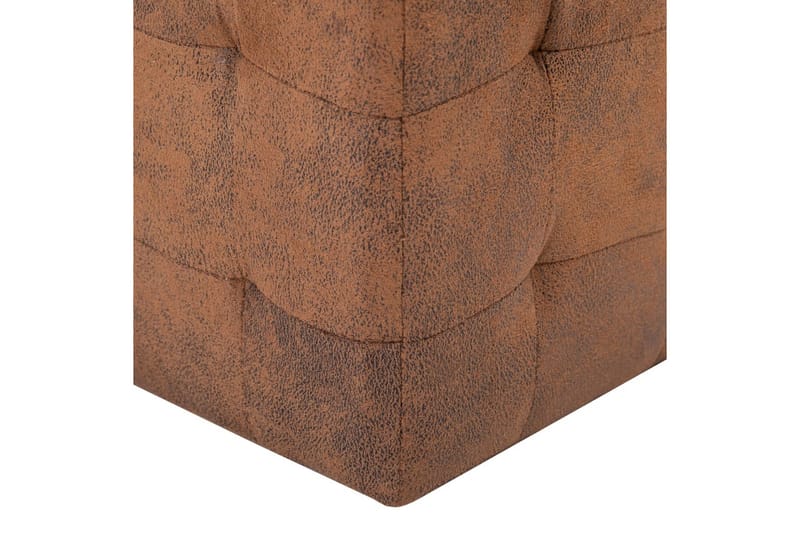 Sängbord 2 st brun 30x30x30 cm konstmocka - Brun - Möbler - Bord & matgrupper - Avlastningsbord - Sängbord & nattduksbord
