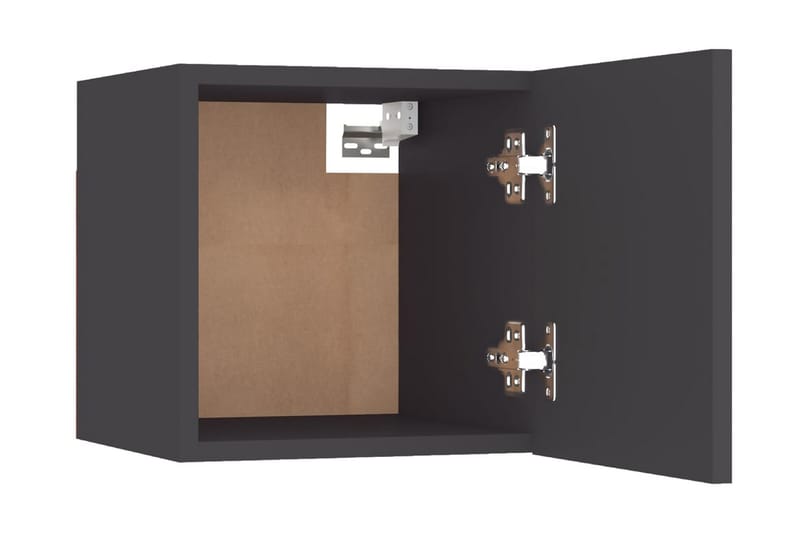 Sängbord 2 st grå 30,5x30x30 cm spånskiva - Grå - Sängbord & nattduksbord