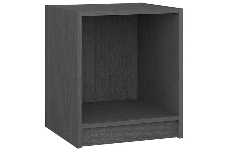 Sängbord 2 st grå 35,5x33,5x41,5 cm massivt furu - Grå - Möbler - Bord & matgrupper - Avlastningsbord - Sängbord & nattduksbord