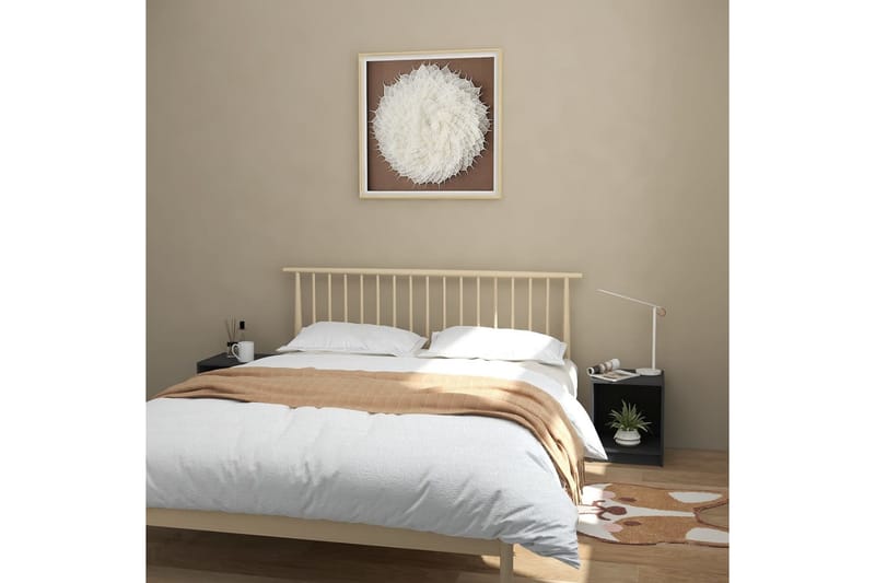 Sängbord 2 st grå 35,5x33,5x41,5 cm massivt furu - Grå - Sängbord & nattduksbord