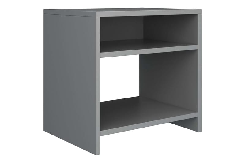 Sängbord 2 st grå 40x30x40 cm spånskiva - Grå - Sängbord & nattduksbord