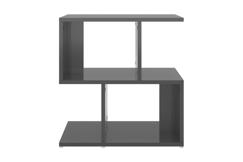 Sängbord 2 st grå högglans 50x30x51,5 cm spånskiva - Grå - Sängbord & nattduksbord